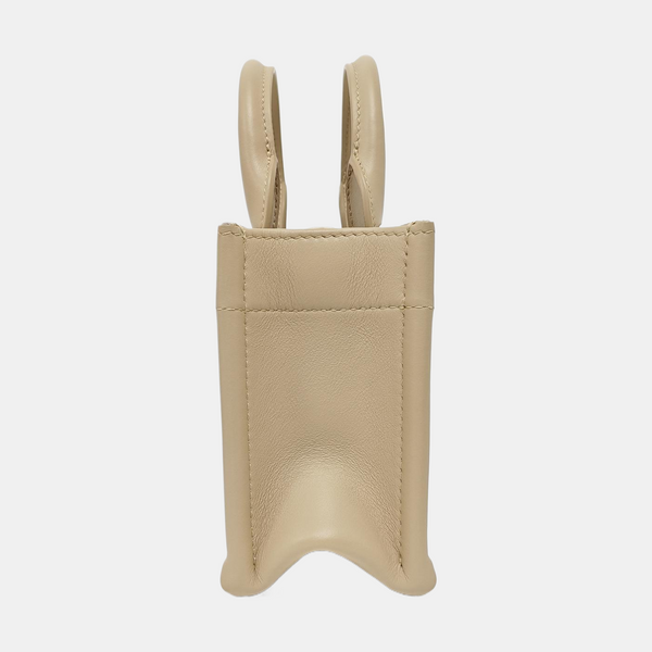 Book Tote Mini Cannage Calfskin Beige