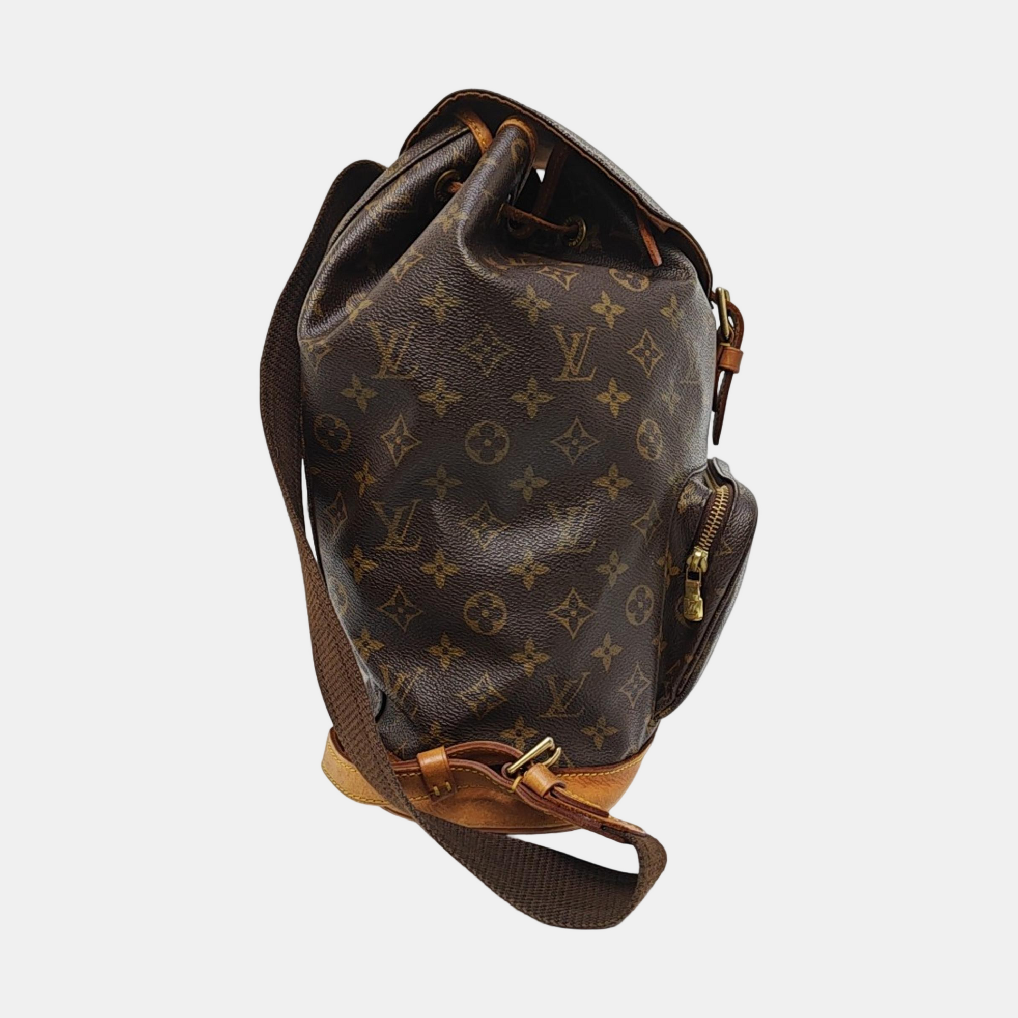 MONTSOURIS GM Monogram Coated Canvas Brown