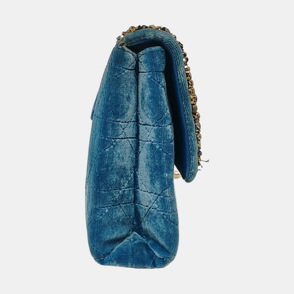 Miss Dior Cannage Velvet Blue