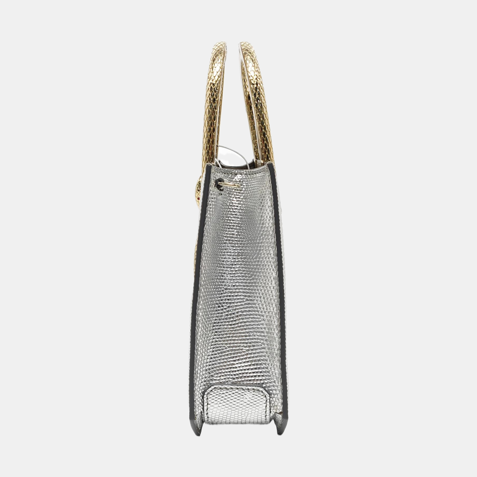 Lizard Tote Bag Silver
