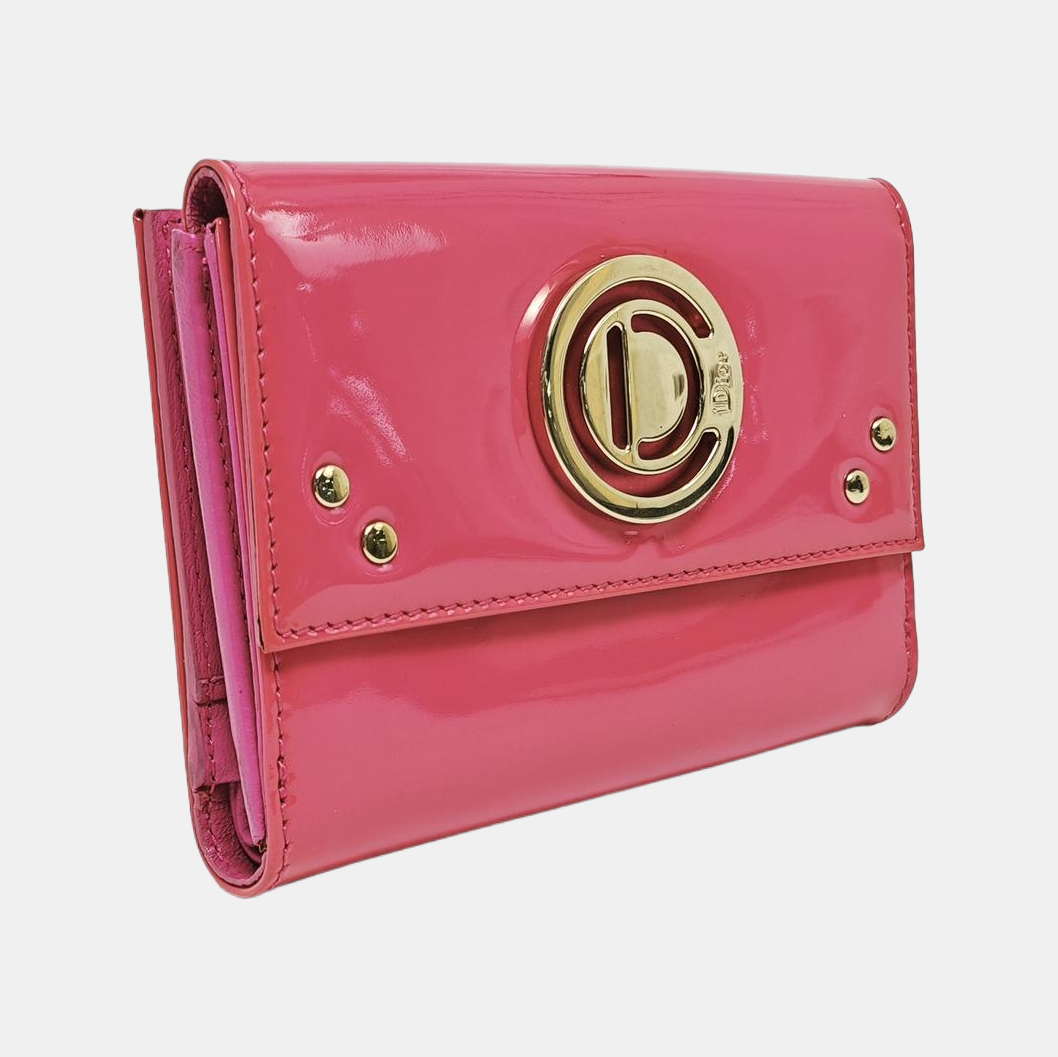 Patent Leather Wallet Pink