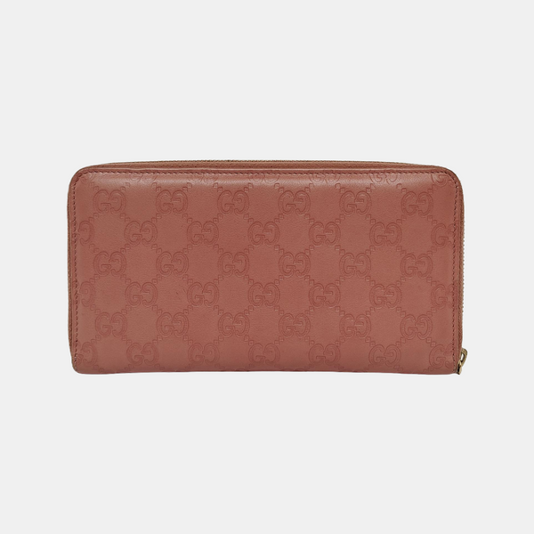 Signature Monogram Calfskin Pink Wallet