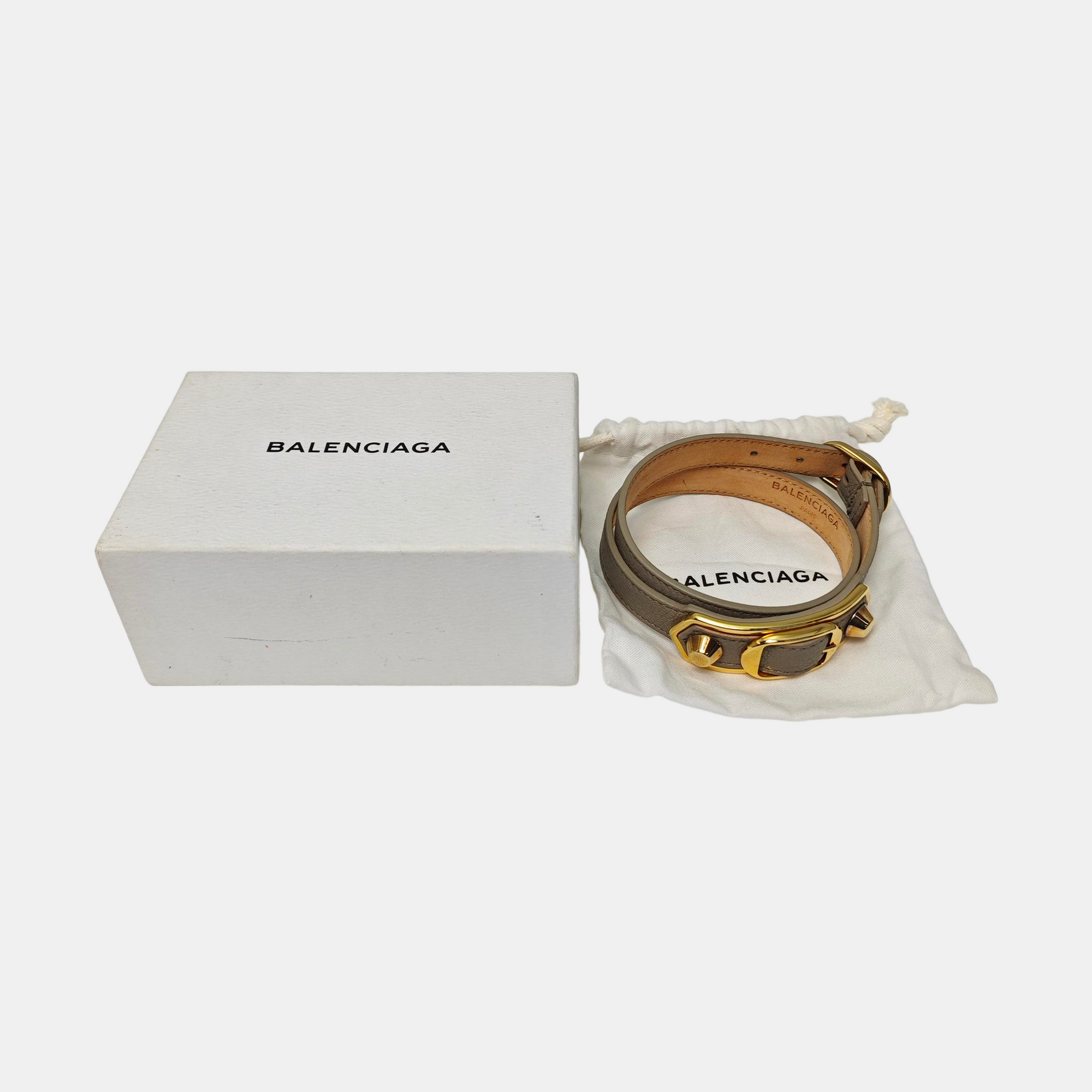 Leather Gray Bracelet