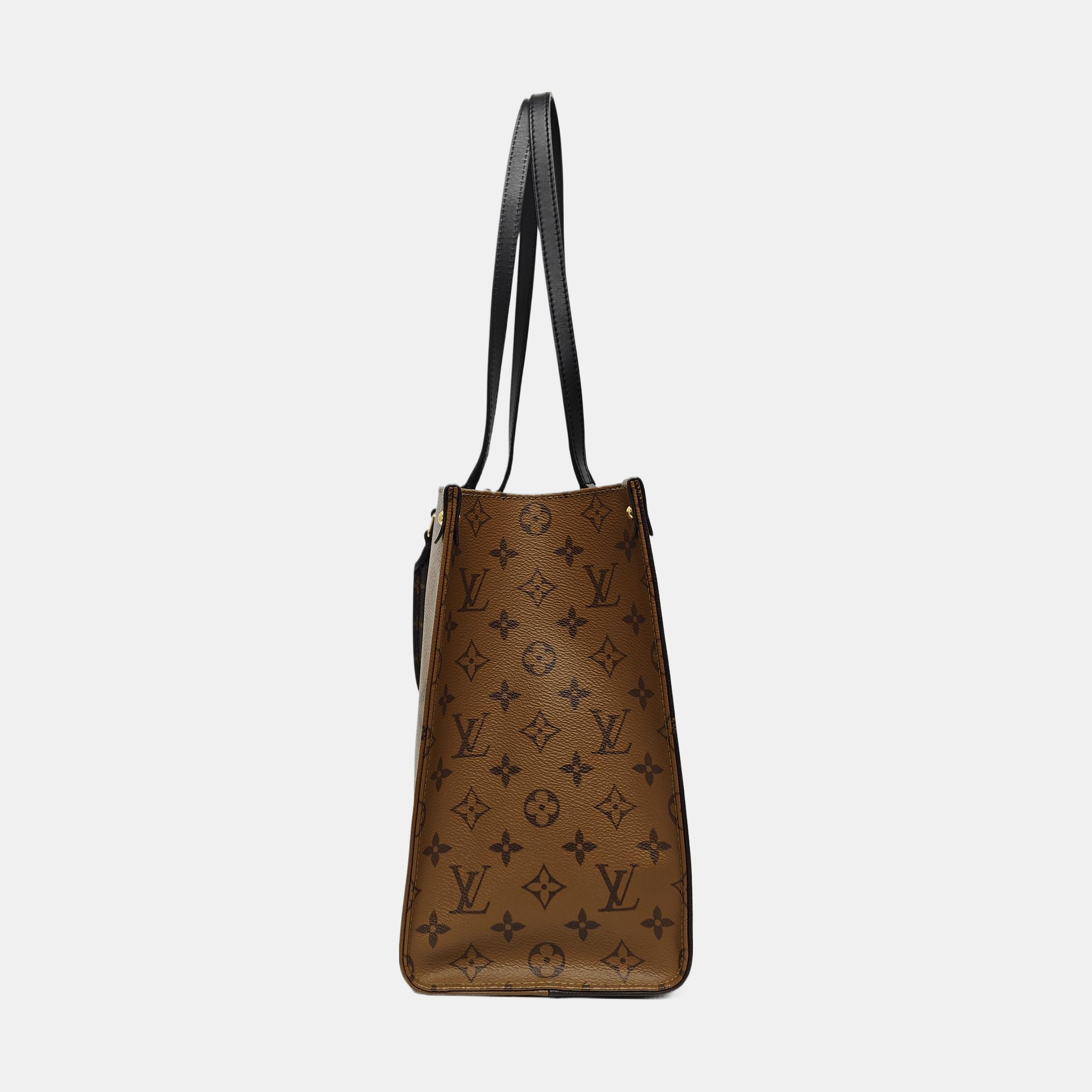 ONTHEGO MM Monogram Coated Canvas Brown