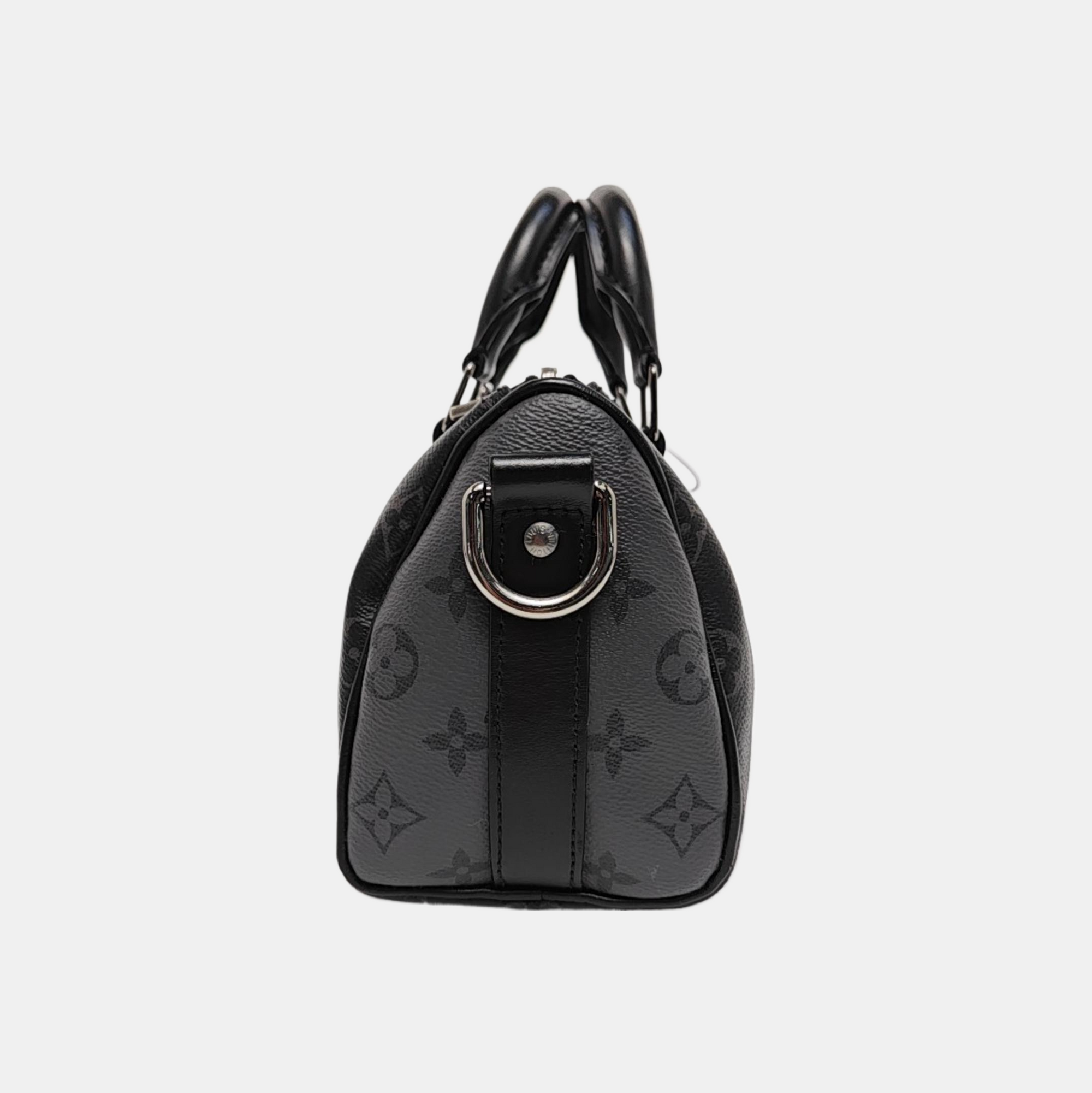 KEEPALL 25 Monogram Coated Canvas Black