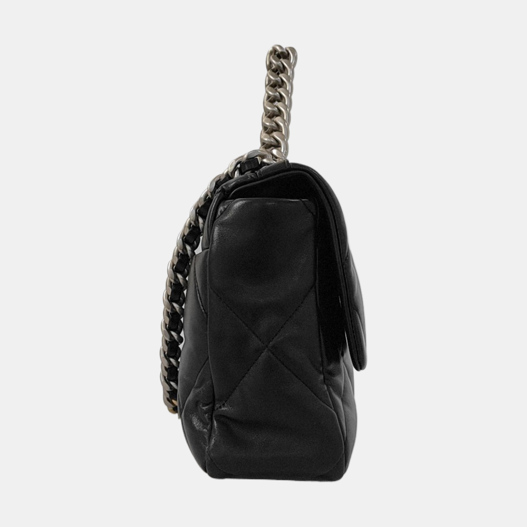 CHANEL 19 Large Quilted Lambskin Black