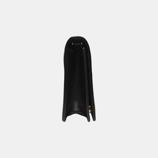 Saffiano Calfskin Shoulder Bag Black