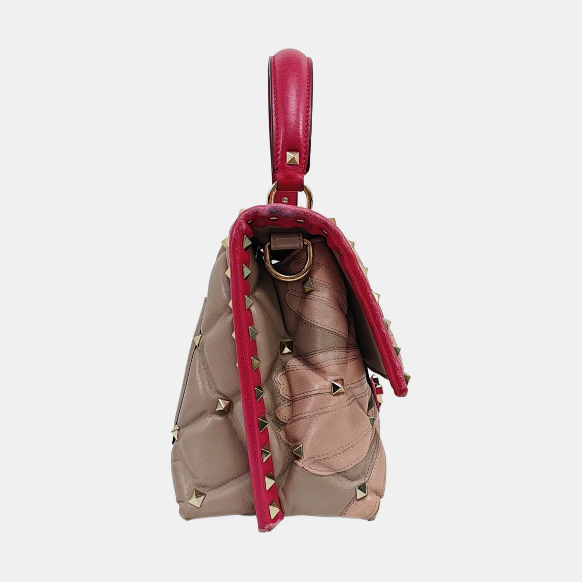 Quilted Calfskin Shoulder Bag Pink