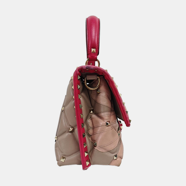 Quilted Calfskin Shoulder Bag Pink