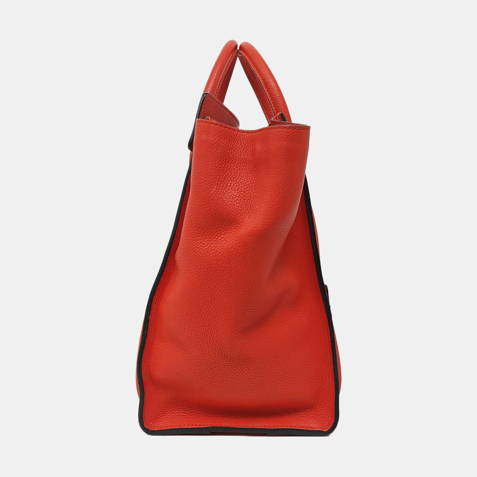 Authenticated pre-owned  LUGGAGE Mini Calfskin Red - Tote Bag at Looply