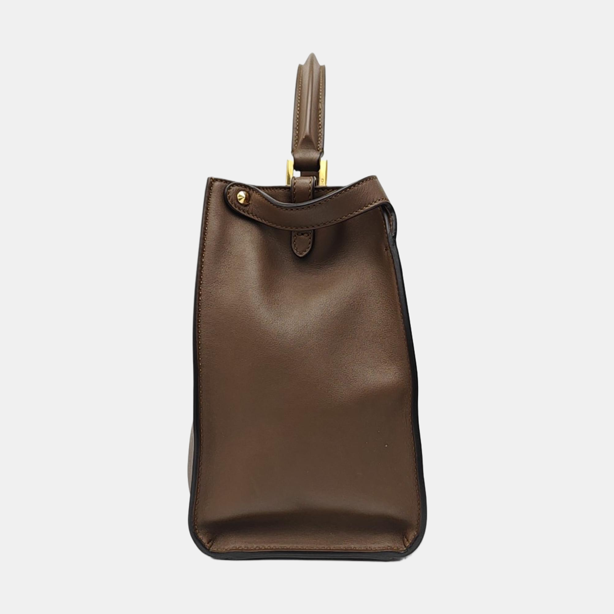 Peekaboo Medium Calfskin Brown
