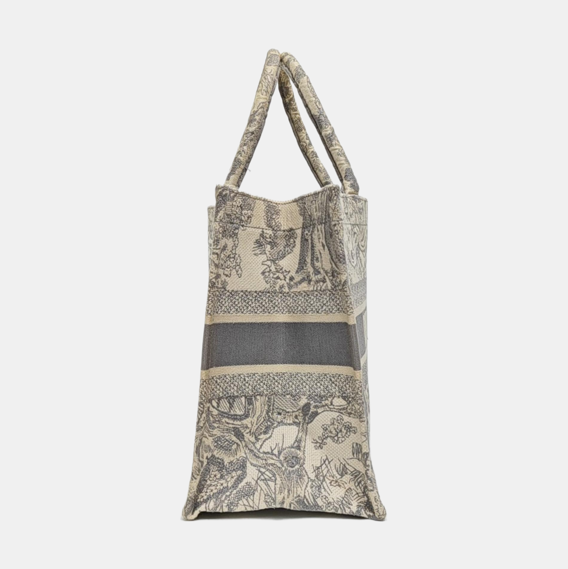 Book Tote Medium Canvas Gray