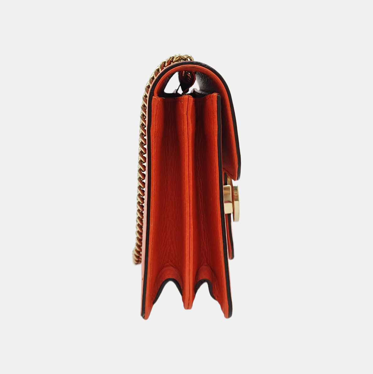 Interlocking G Small Calfskin Orange