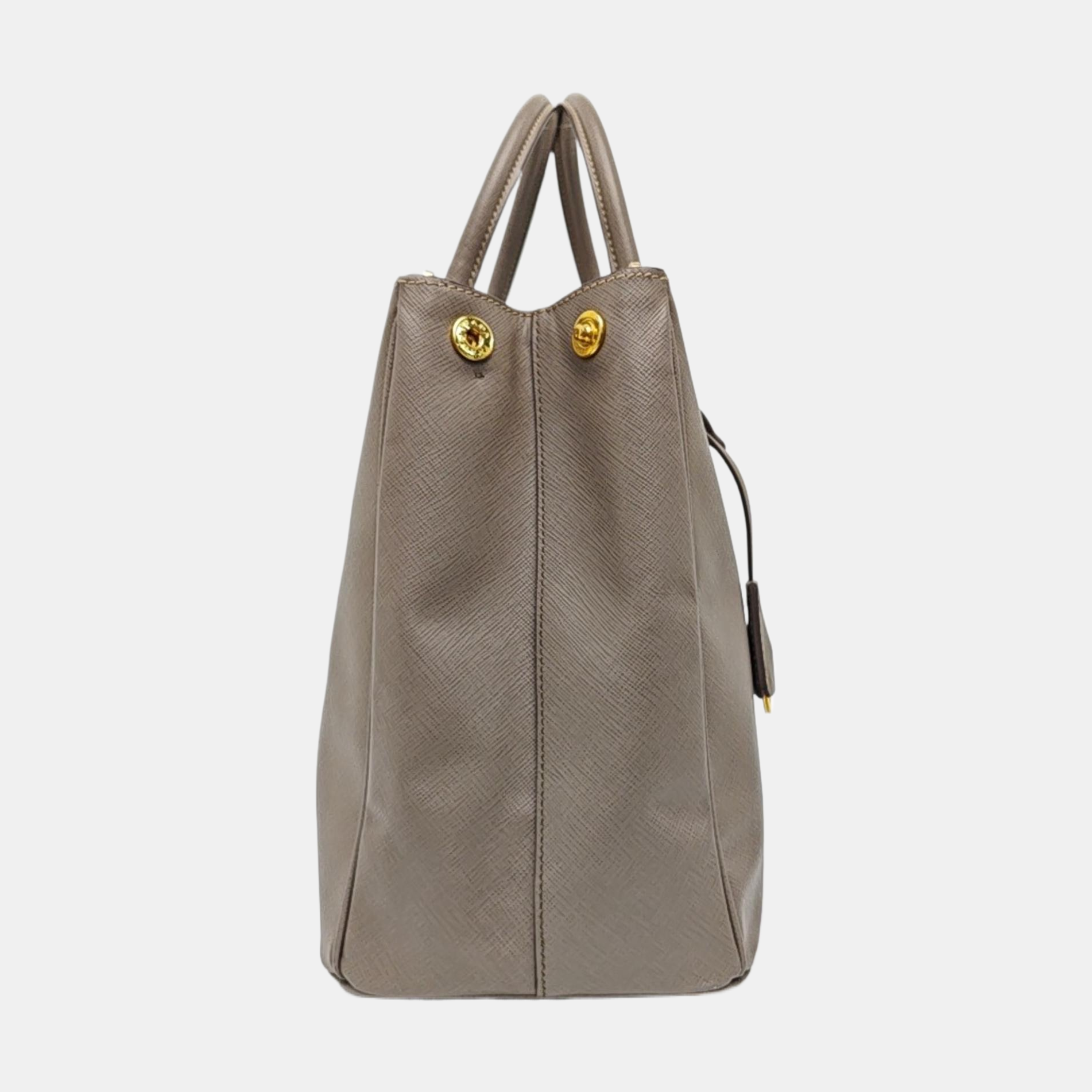 Galleria Large Saffiano Calfskin Gray