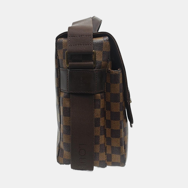 BROADWAY Damier Ebene Coated Canvas Brown
