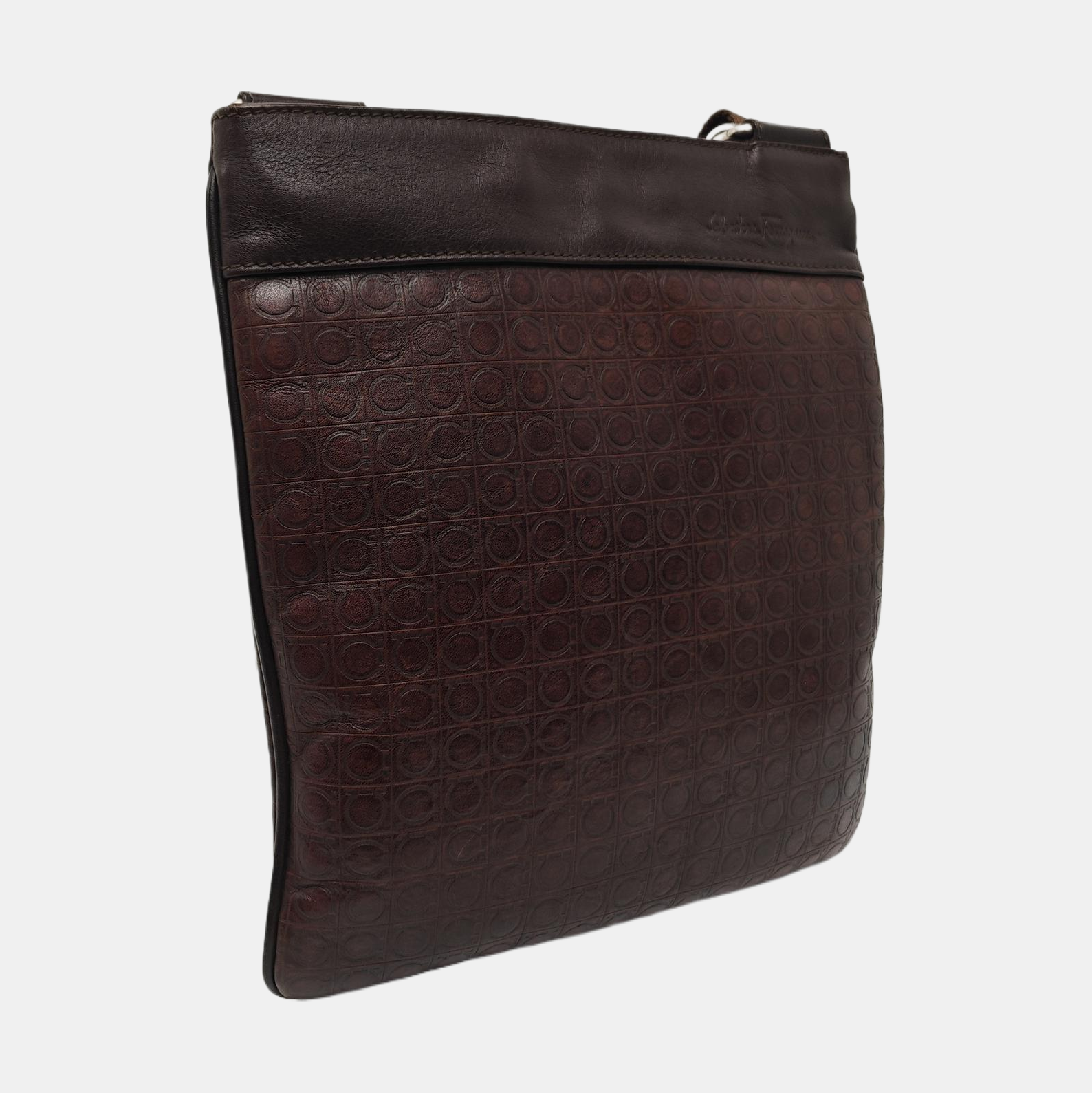 Calfskin Crossbody Bag Brown