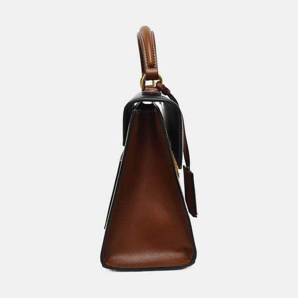 Padlock Small Monogram Coated Canvas Beige