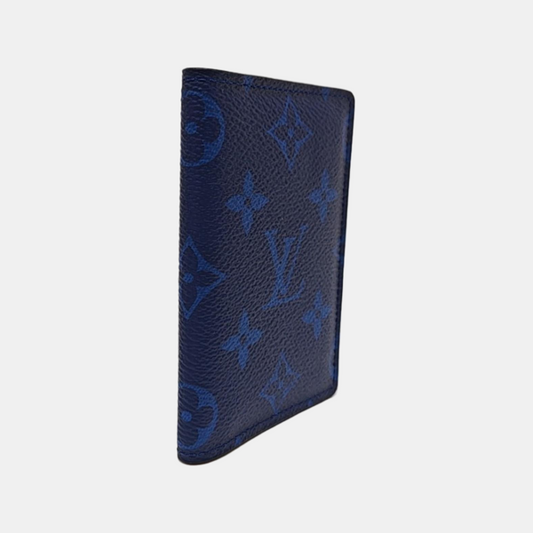 Monogram Coated Canvas Card Holder Mini Blue