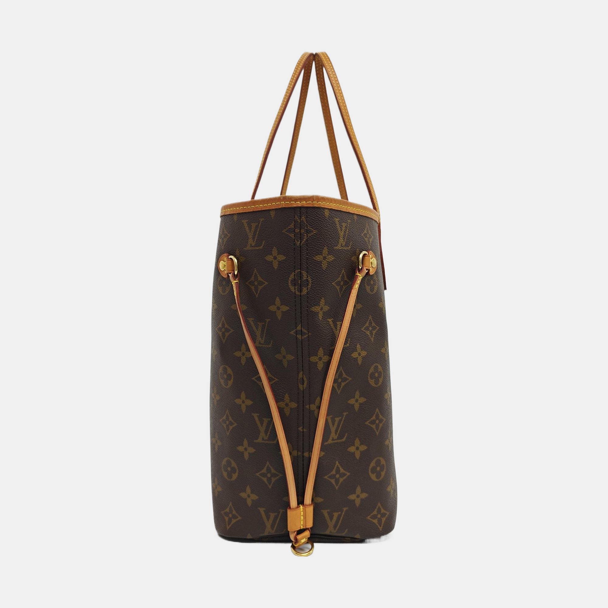 NEVERFULL MM Monogram Coated Canvas Brown
