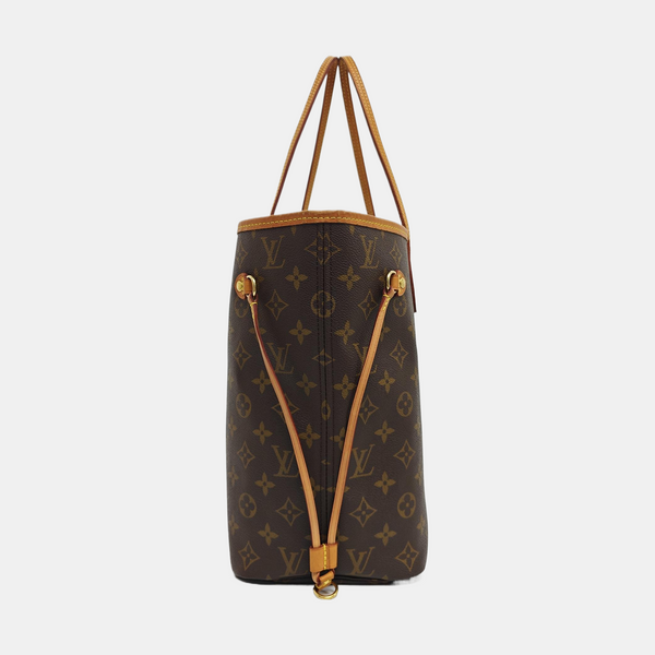 NEVERFULL MM Monogram Coated Canvas Brown
