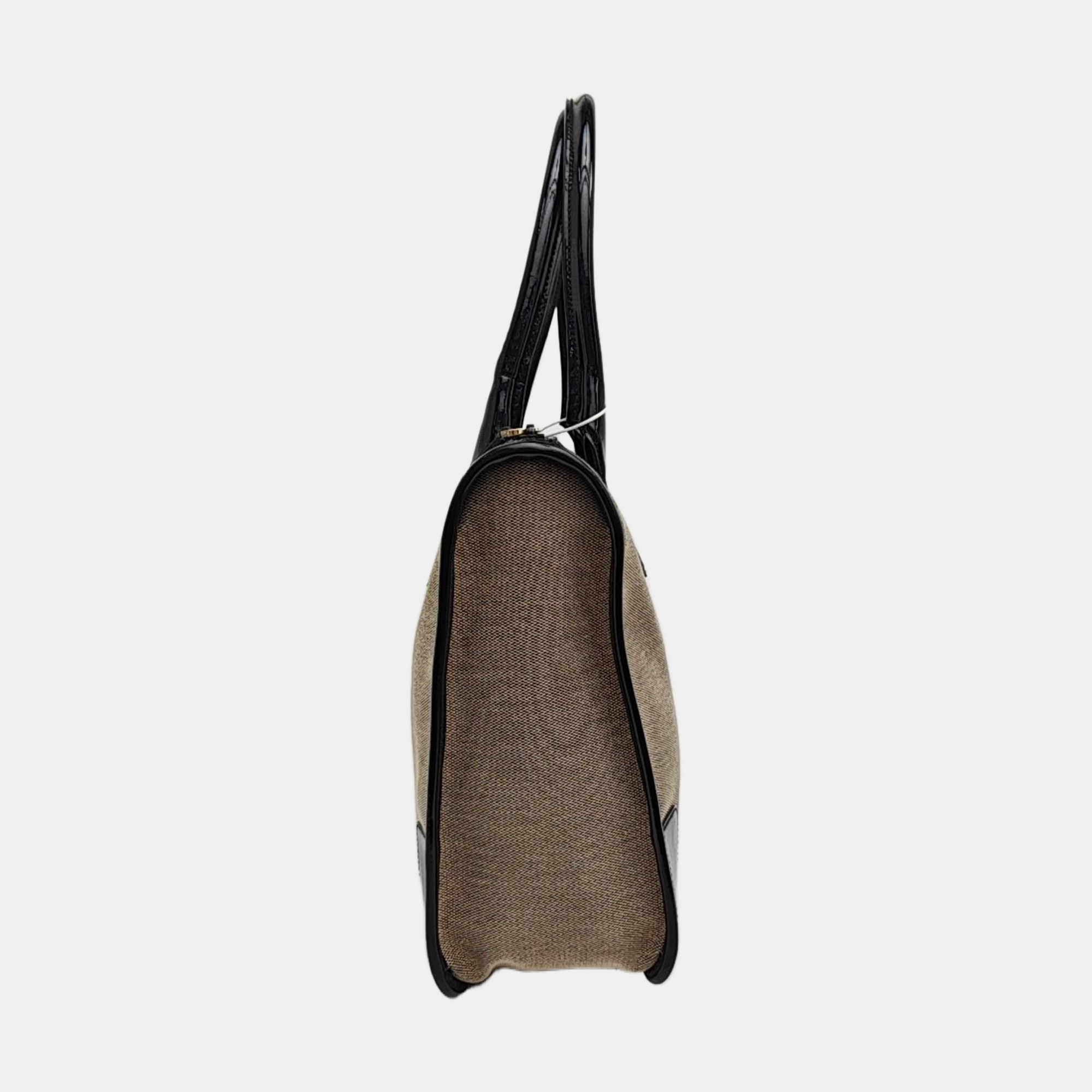 Canvas Top Handle Bag Brown