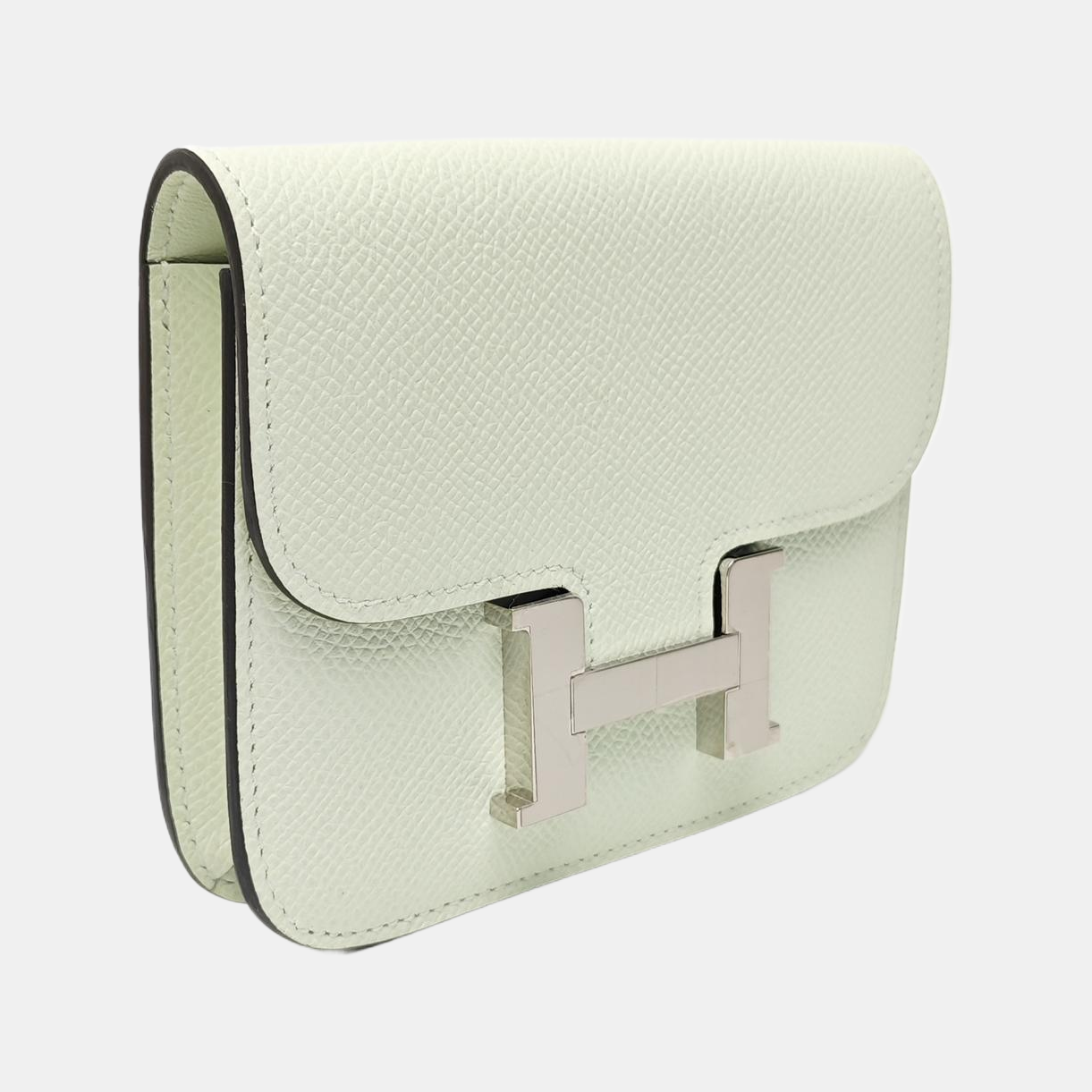 Constance Slim Epsom Green Wallet