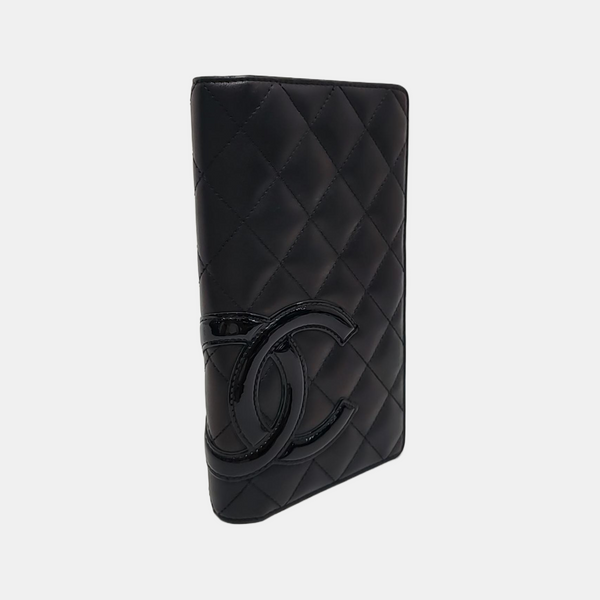 CAMBON Quilted Calfskin Black Wallet
