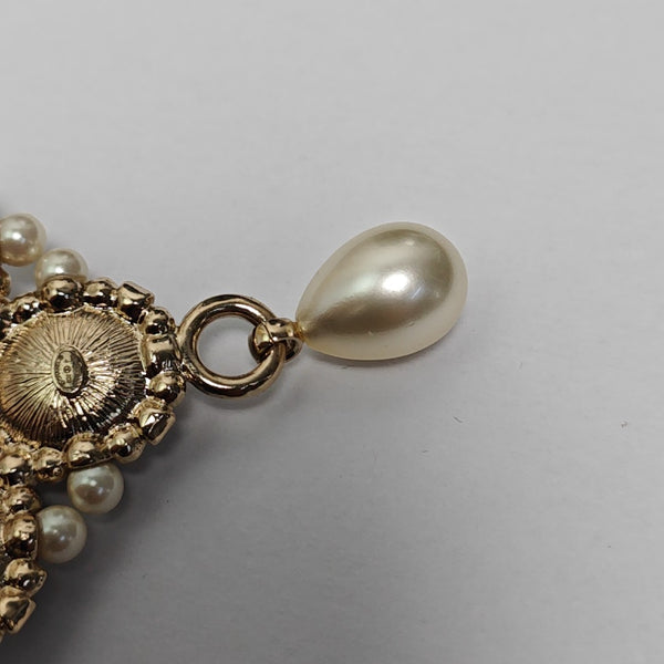 Metal Black Brooch