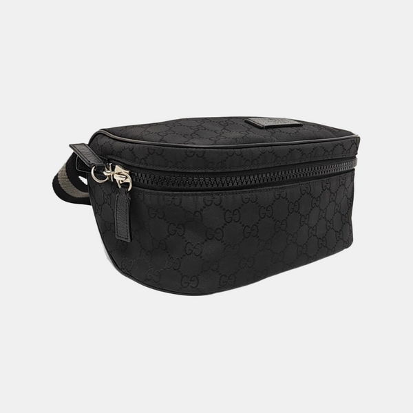Monogram Fabric Belt Bag Black