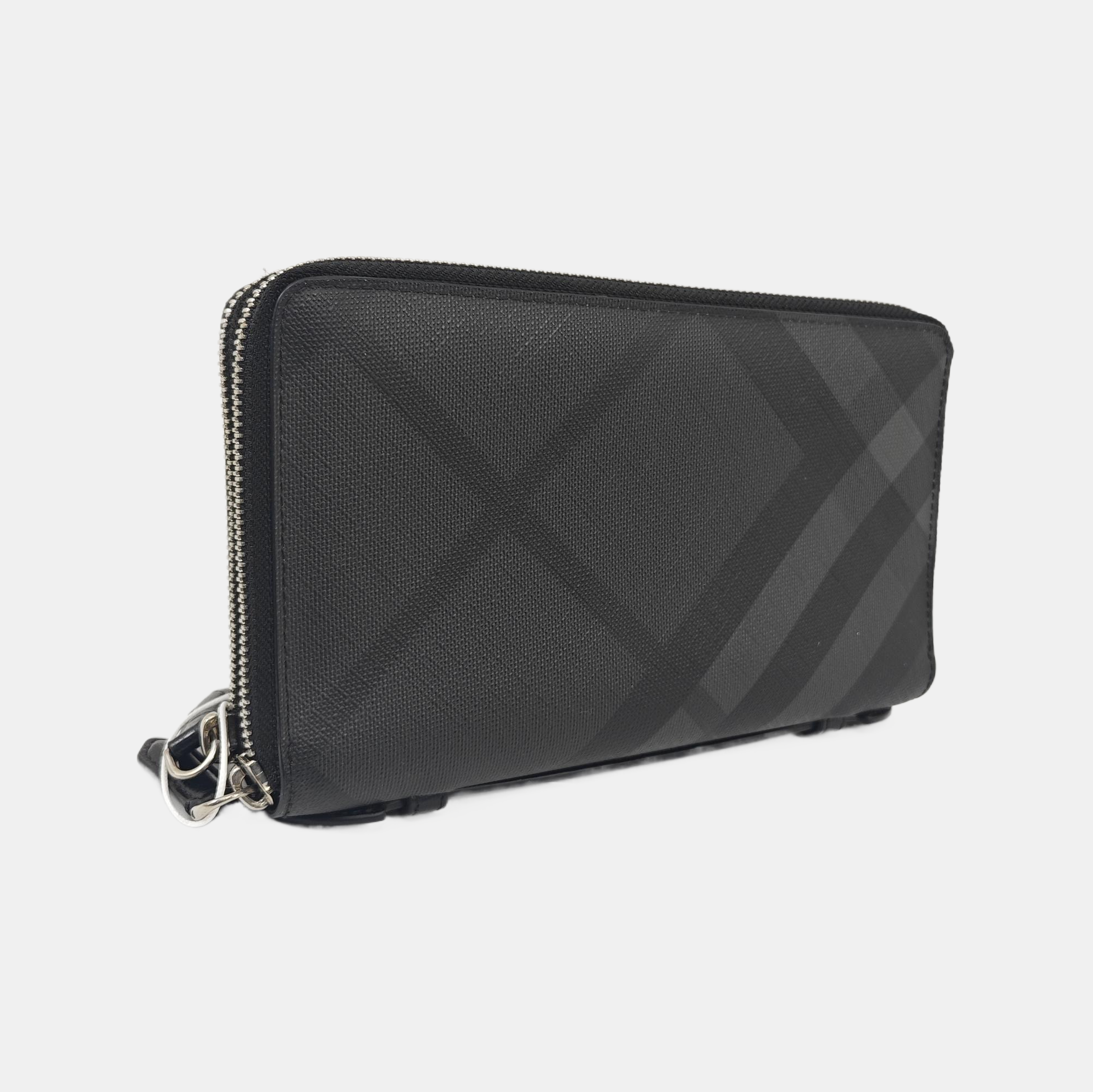 Coated Canvas Clutch Black