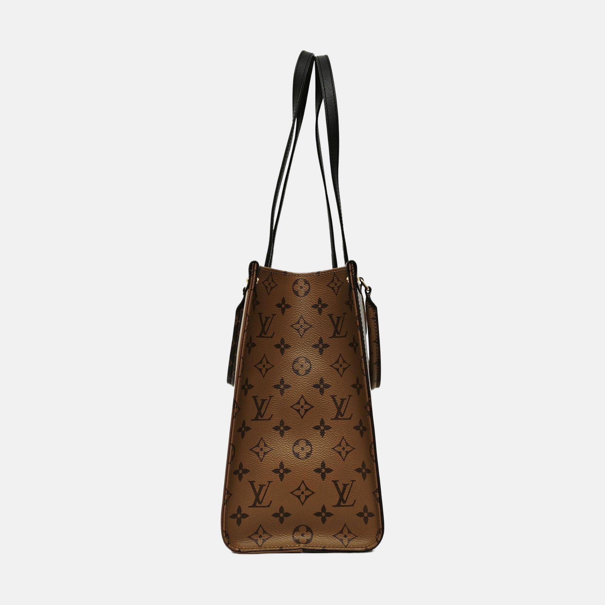 ONTHEGO MM Monogram Coated Canvas Brown