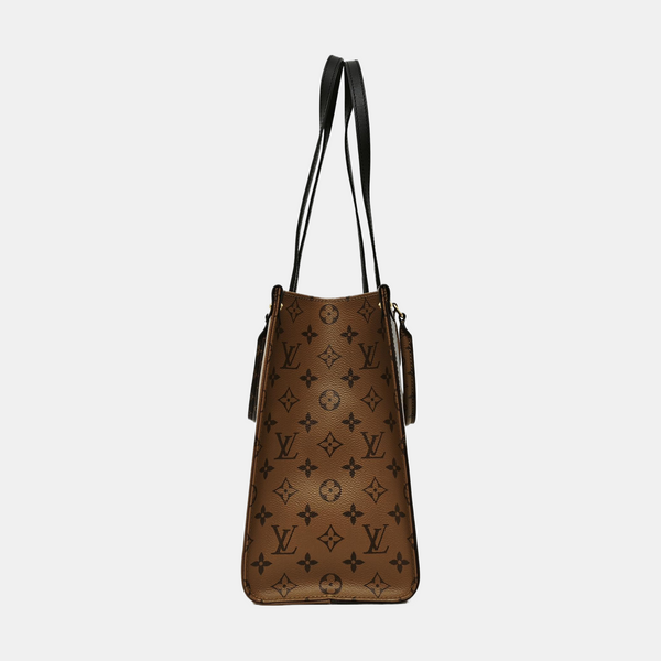 ONTHEGO MM Monogram Coated Canvas Brown