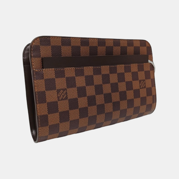 SAINT LOUIS Damier Ebene Coated Canvas Brown