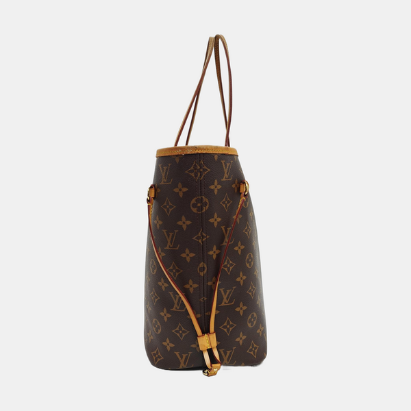 NEVERFULL MM Monogram Coated Canvas Brown