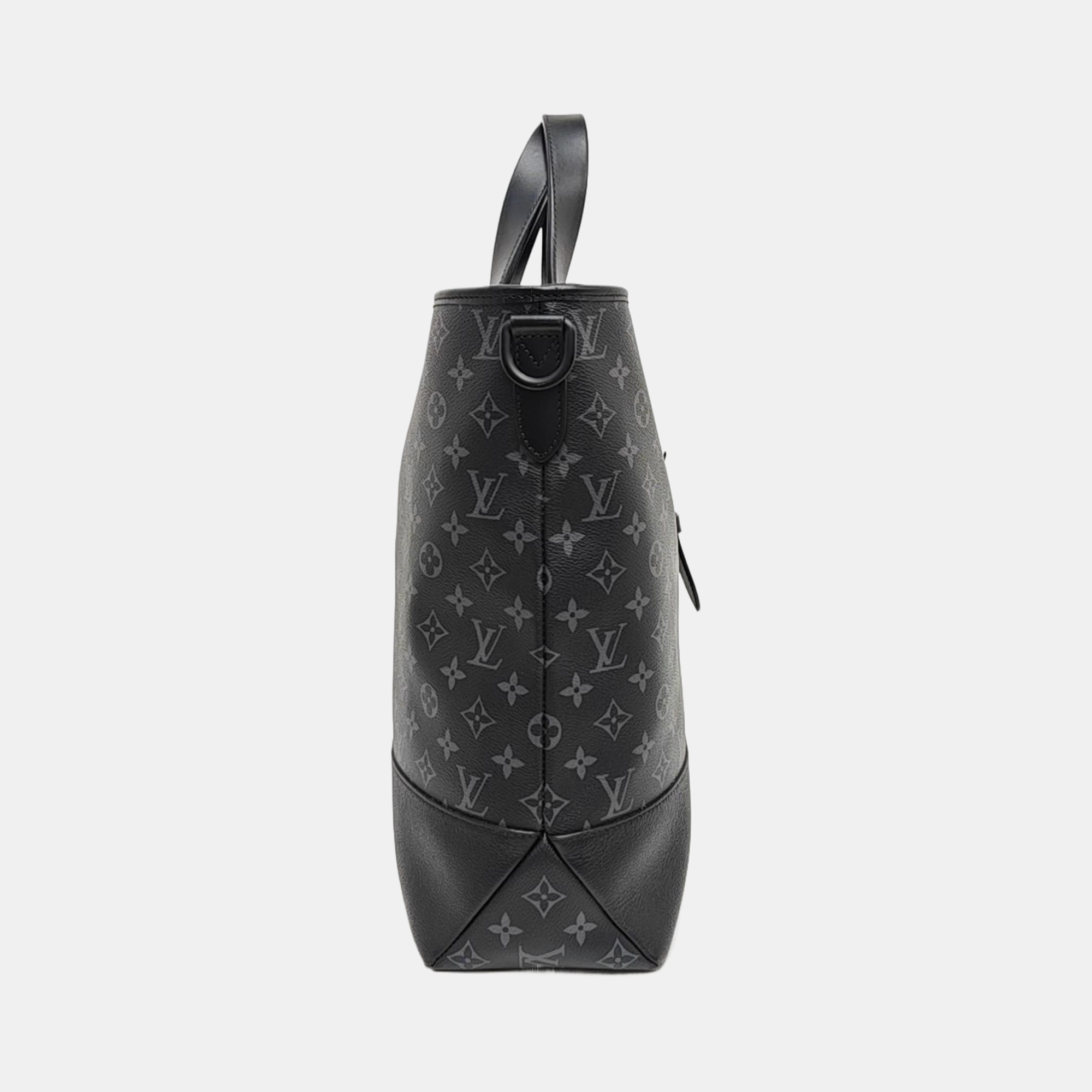 Monogram Coated Canvas Shoulder Bag Black