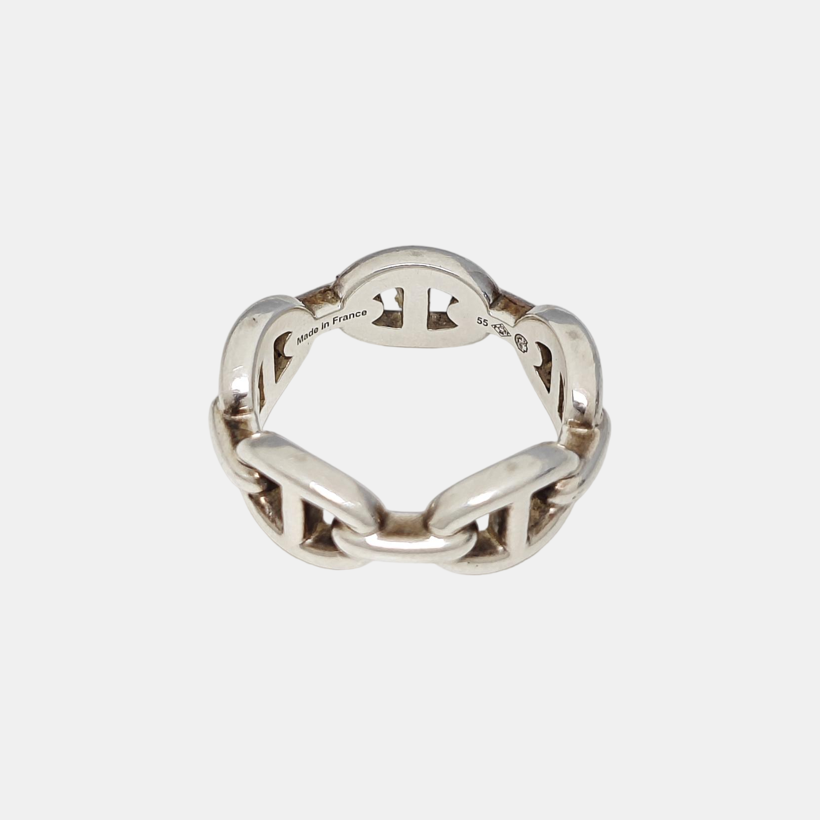Chaine D'ancre Enchainee 925 Sterling Silver Ring EU 55