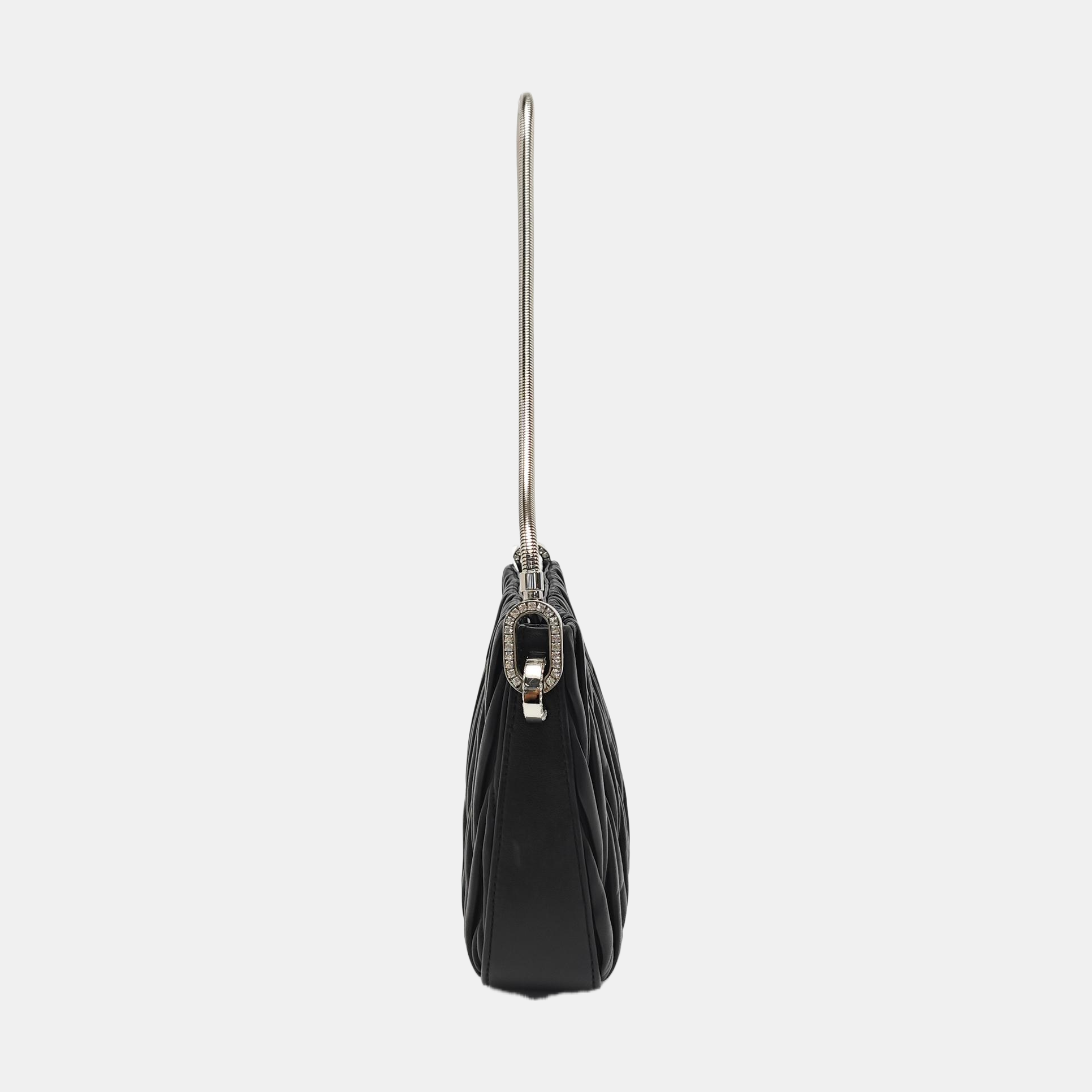Matelassé Quilted Lambskin Black
