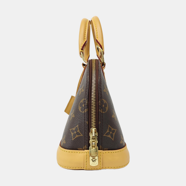 ALMA BB Monogram Coated Canvas Brown