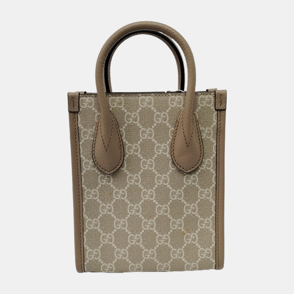 Retro Mini Monogram Coated Canvas Beige