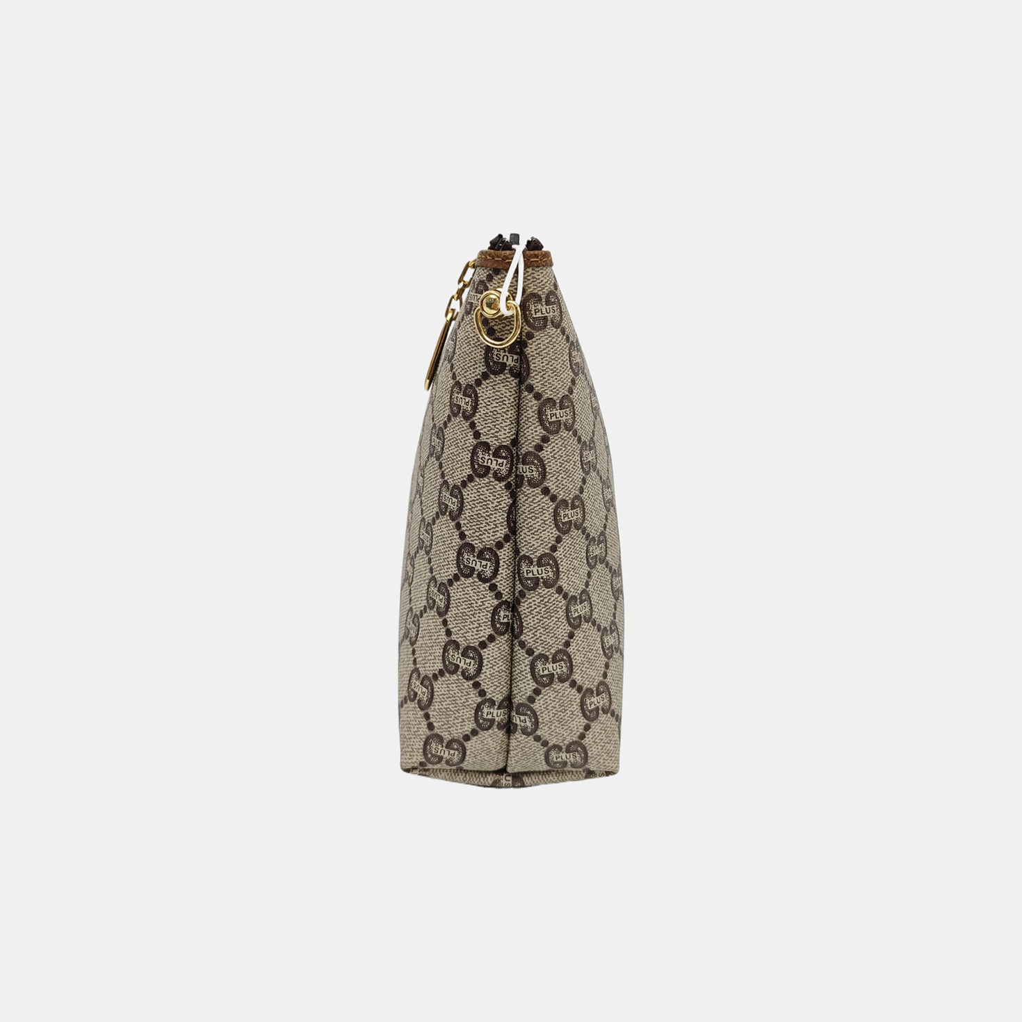 Monogram Coated Canvas Clutch Beige