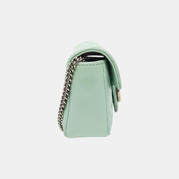 GG Marmont Mini Quilted Calfskin Green