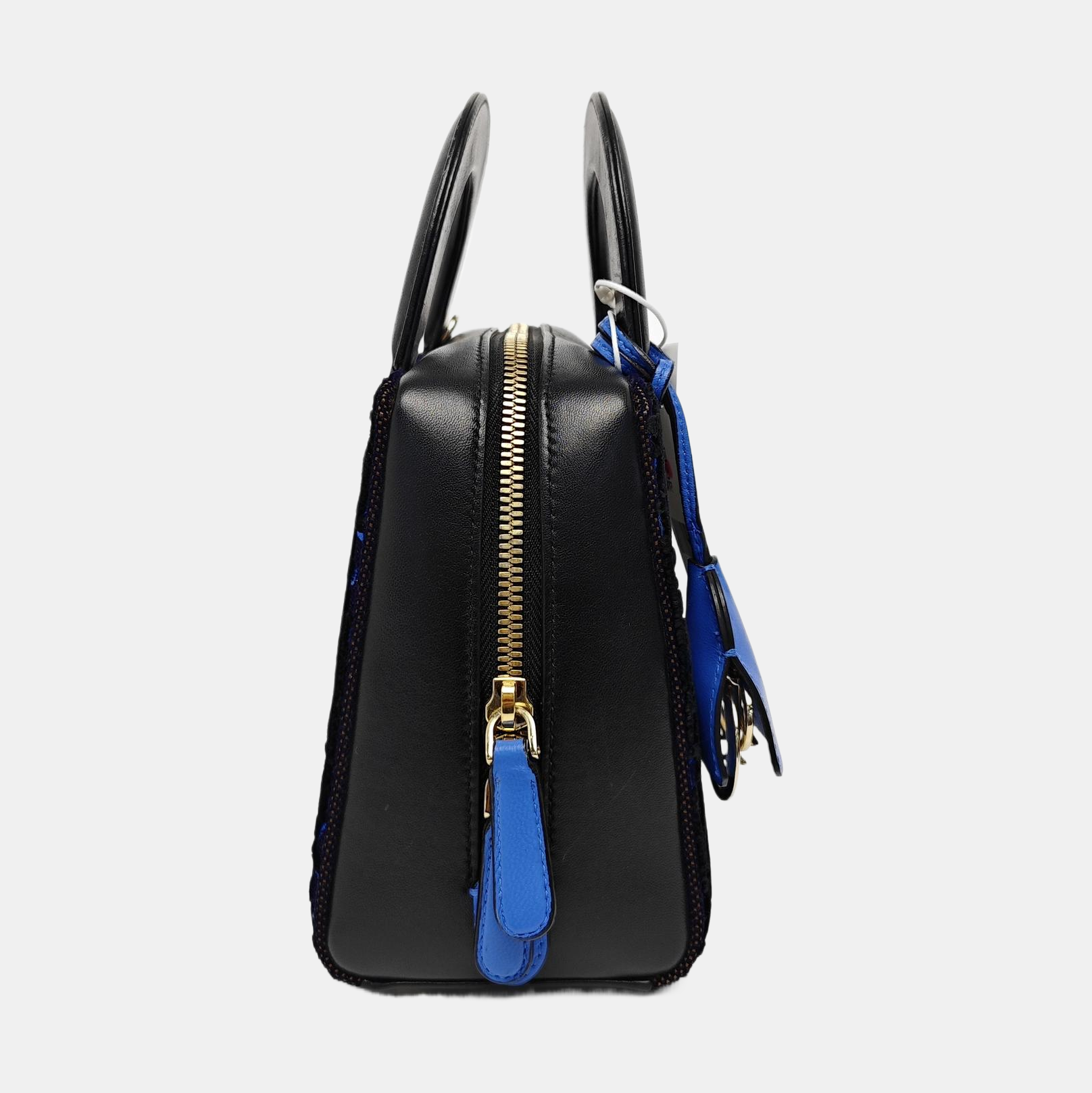 Lily Small Oblique Velvet Black
