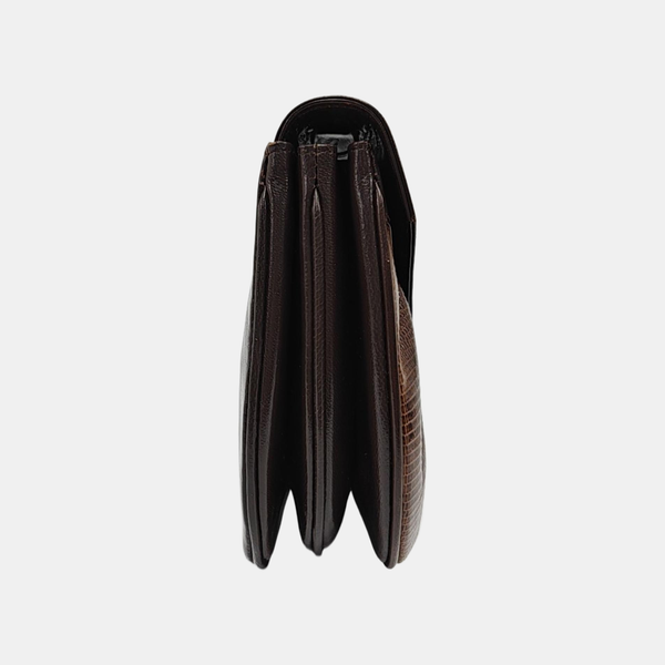 Lizard Shoulder Bag Brown