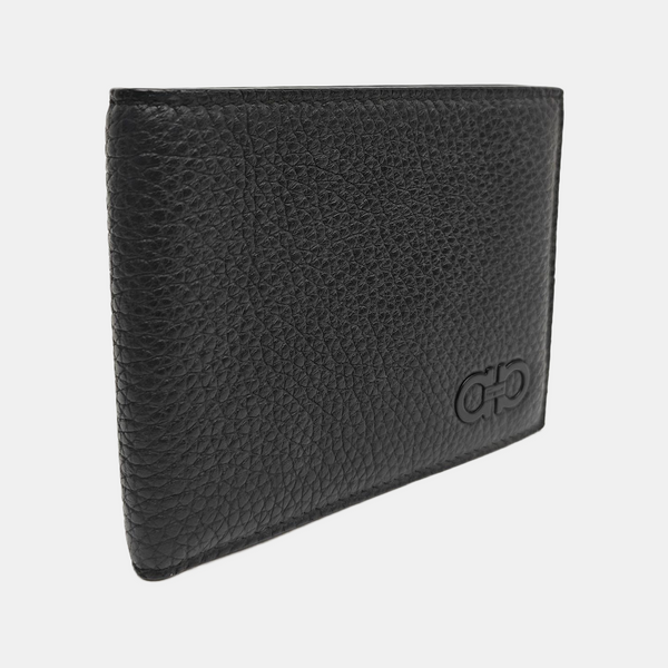 Gancini Calfskin Black Wallet