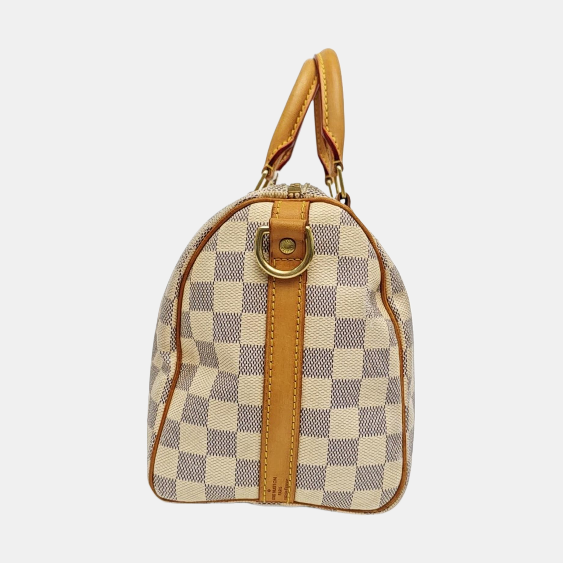SPEEDY 25 Damier Azur Coated Canvas White