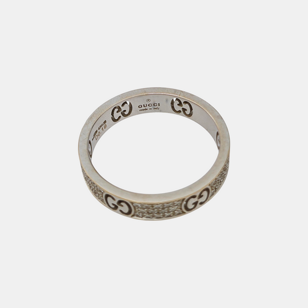 18k White Gold Silver Ring HK 19