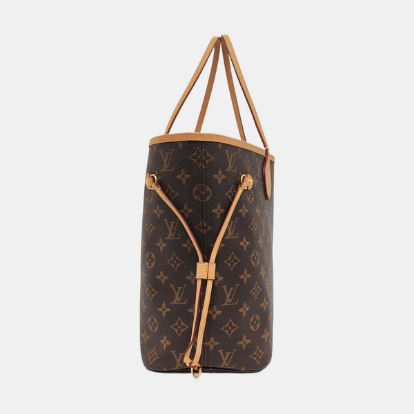 NEVERFULL MM Monogram Coated Canvas Brown