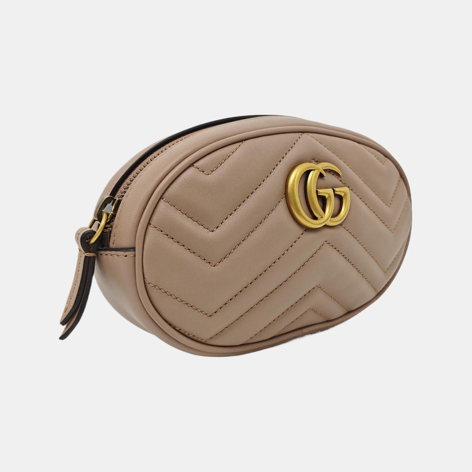 GG Marmont Super Mini Quilted Calfskin Beige