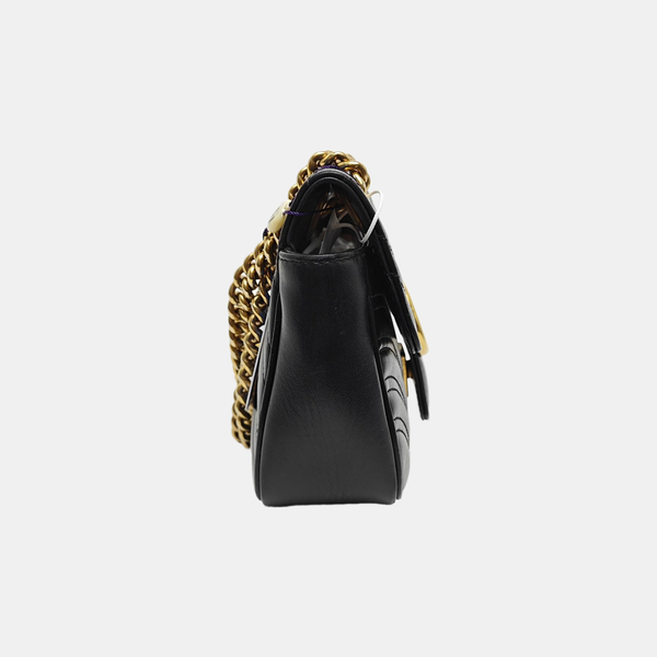 GG Marmont Small Quilted Calfskin Black