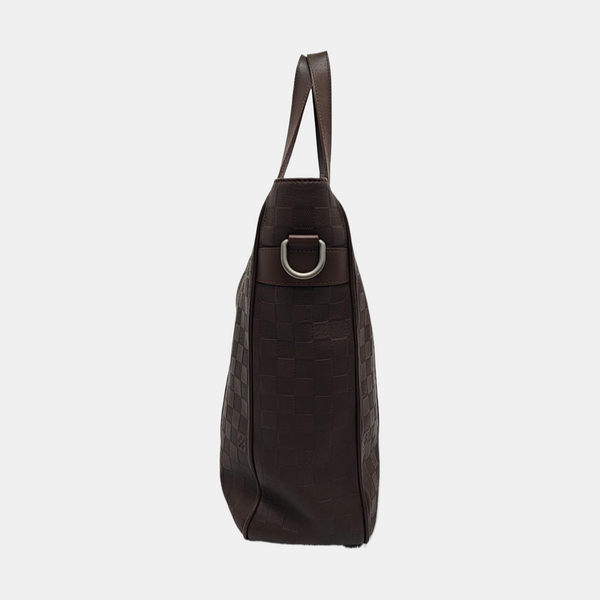 TADAO PM Damier Ebene Calfskin Brown